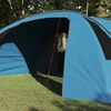 vidaXL Tente tunnel avec toit Bleu et gris 700 x 590 x 215 cm