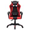 vidaXL Fauteuil de jeux vid&eacute;o avec LED RVB Rouge et noir Similicuir