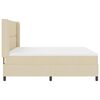 vidaXL Lit &agrave; ressort LED avec matelas Cr&egrave;me 180 x 200 cm tissu