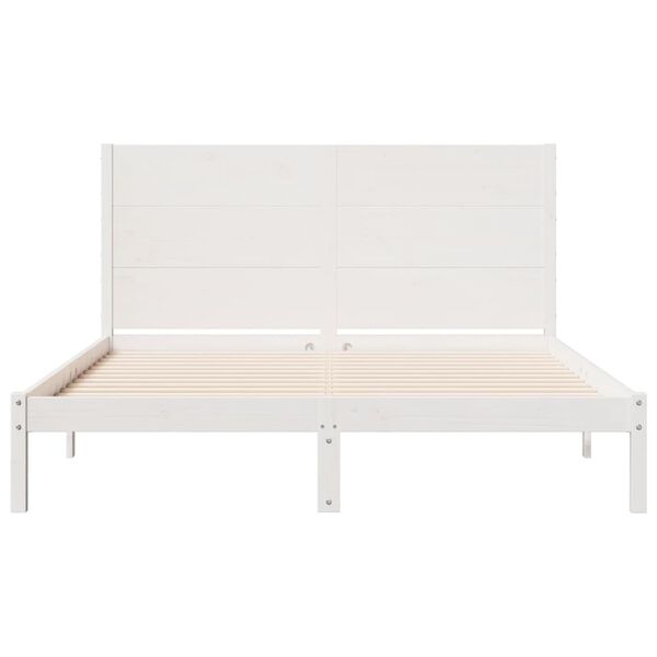 vidaXL Cadre de lit extra long sans matelas 160x220 cm bois massif