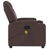 vidaXL Fauteuil de massage inclinable Marron fonc&eacute; Tissu