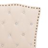 vidaXL Lit avec matelas Beige Tissu 160x200 cm