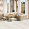 vidaXL Ensemble de canap&eacute; de jardin 13 pcs Beige et cr&egrave;me polyrotin