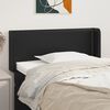vidaXL T&ecirc;te de lit avec oreilles Noir 93x16x78/88 cm Similicuir