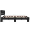 vidaXL Cadre de lit sans matelas noir 200x200 cm