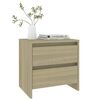 vidaXL Tables de chevet 2 pcs ch&ecirc;ne sonoma bois d'ing&eacute;nierie