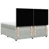 vidaXL Sommier &agrave; lattes de lit et matelas Gris clair 200x200cm Velours