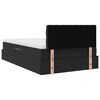 vidaXL Lit de Rangement avec matelas Noir 120 x 200 cm Velours
