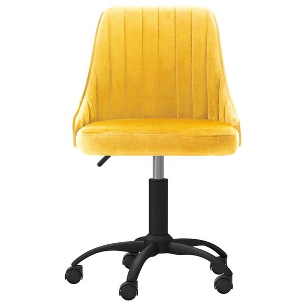 vidaXL Chaises pivotantes &agrave; manger lot de 4 jaune velours