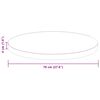 vidaXL Plateau de table Marron Clair &Oslash; 70 x 4 cm Bois de ch&ecirc;ne massif