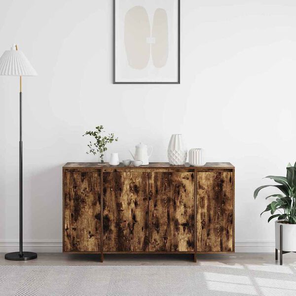 vidaXL Buffet Chêne fumé 135 x 41 x 75 cm Bois d'ingénierie
