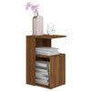 vidaXL Table d'appoint Ch&ecirc;ne marron 36x30x56 cm Bois d'ing&eacute;nierie