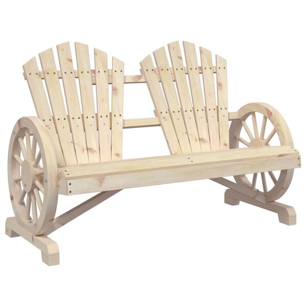 vidaXL Chaise de jardin Adirondack 2 places bois de sapin massif