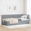 vidaXL Cadre de lit d'angle Gris clair 100 cm x 200 cm Velours