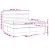 vidaXL Sommier &agrave; lattes de lit et matelas et LED Bleu 200x200 cm Tissu