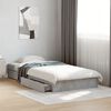 vidaXL Cadre de lit avec tiroirs sans matelas gris b&eacute;ton 100x200 cm