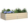 vidaXL Jardini&egrave;re Ivoire 195 x 100 x 45 cm Acier galvanis&eacute;