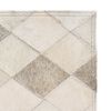 vidaXL Tapis Cuir v&eacute;ritable Patchwork 120 x 170 cm Diamant Gris