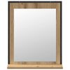 vidaXL Ensemble de mobilier de salle de bain avec porte 2 pcs Marron