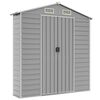 vidaXL Abri de jardin gris clair 191 x 555 x 198 cm en acier galvanis&eacute;