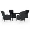 vidaXL Ensemble &agrave; manger de jardin 5 pcs Gris fonc&eacute;