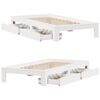 vidaXL Cadre de lit sans matelas blanc 90x190 cm bois de pin massif