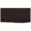 vidaXL &Eacute;tag&egrave;re murale marron fonc&eacute; 60x30x2 cm bois ch&ecirc;ne massif trait&eacute;