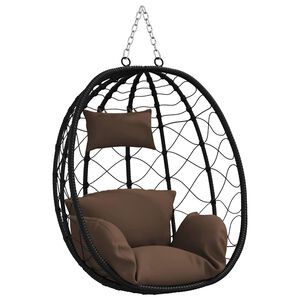 vidaXL Chaise suspendue polyrotin 91,5 x 54,5 x 107 cm Caf&eacute;