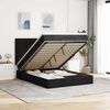 VidaXL Cadre de lit ottoman avec matelas noir 140x200 cm tissu
