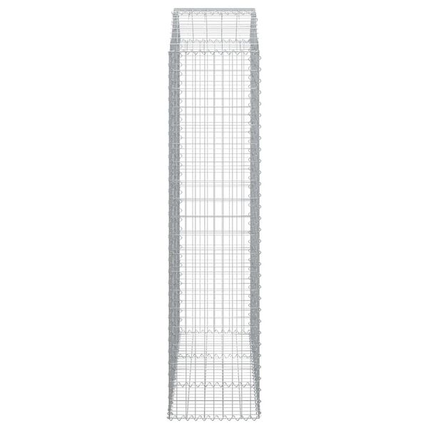 vidaXL Panier de gabions arqu&eacute; 150x50x200/220 cm Fer galvanis&eacute;