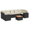 vidaXL Salon de jardin 8 pcs avec coussins noir r&eacute;sine tress&eacute;e