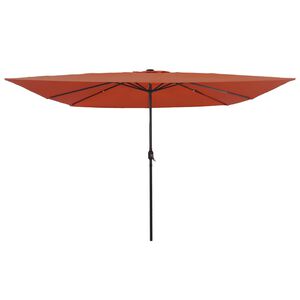 vidaXL Parasol de jardin Terre cuite 295 x 295 x 245 cm