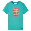 T-shirt pour enfants avec manches courtes menthe fonc&eacute; 128
