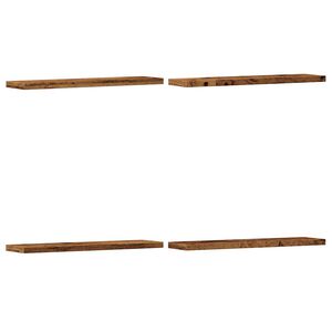vidaXL &Eacute;tag&egrave;res murales 4 pcs vieux bois 40x20x1,5cm bois d'ing&eacute;nierie
