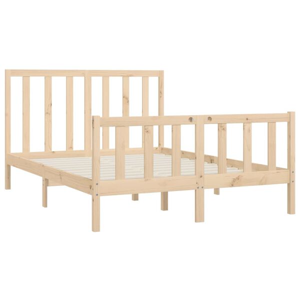 vidaXL Cadre de lit sans matelas 150x200 cm bois massif