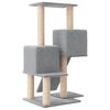 vidaXL Arbre &agrave; chat avec griffoirs en sisal Gris clair 82 cm