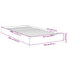 vidaXL Cadre de lit sans matelas gris b&eacute;ton 100x200 cm