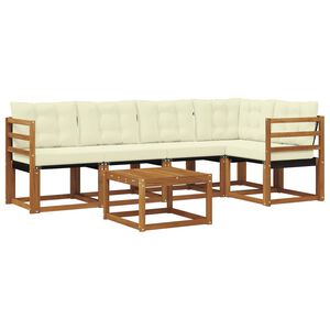 vidaXL Ensemble de canap&eacute;s d'ext&eacute;rieur 6 pc Naturel et Cr&egrave;me