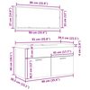 vidaXL Ensemble de meubles de salle de bain 3 pcs gris b&eacute;ton