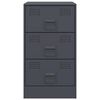 vidaXL Table de chevet anthracite 34,5x39x62 cm acier