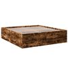 vidaXL Cadre de lit sans matelas ch&ecirc;ne fum&eacute; 180x200 cm