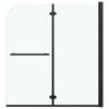 vidaXL Cabine de douche pliable 2 panneaux ESG 120x140 cm Noir