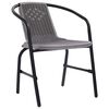 vidaXL Chaises de jardin lot de 8 Rotin plastique et acier 110 kg
