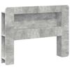 vidaXL Cabinet de T&ecirc;te de Lit Gris b&eacute;ton Bois d&rsquo;ing&eacute;nierie