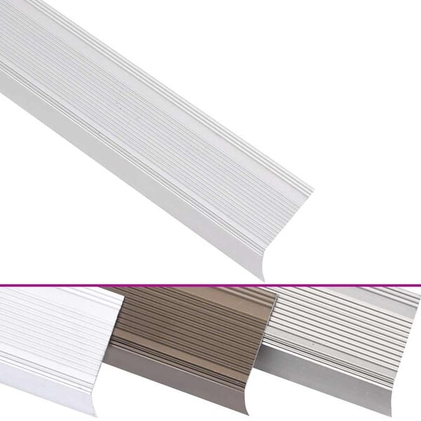 vidaXL Nez de marche forme en L 5 pcs aluminium 100 cm argent&eacute;