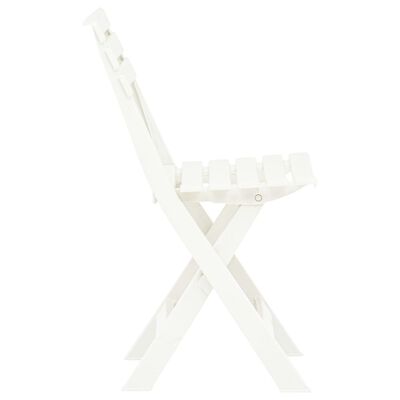 vidaXL Chaises de jardin pliables 2 pcs Plastique Blanc