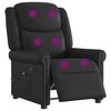 vidaXL Fauteuil massage inclinable &eacute;lectrique noir brillant similicuir