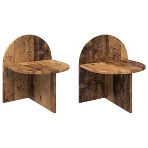 vidaXL Table de chevet 2 pc Bois ancien 40 x 35,5 x 45,5 cm