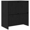vidaXL Buffet Ch&ecirc;ne noir 70 x 41 x 75 cm Bois d'ing&eacute;nierie