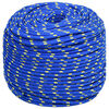 vidaXL Corde utilitaire polyvalente 10 mm 100 m Bleu PP